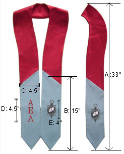 embroidered graduation stole